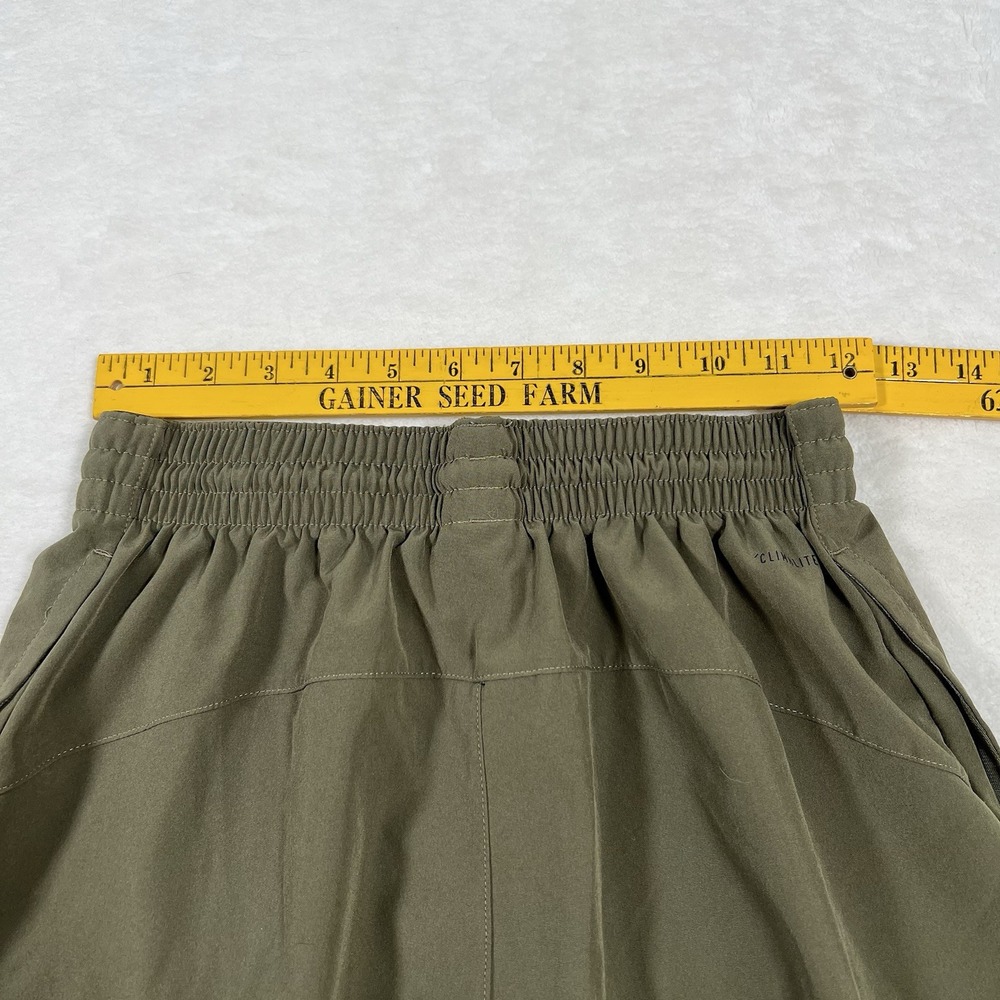 Adidas Golf Shorts Mens Small Waist Khaki‎ Green Stretch Drawstring Athleisure - Picture 5 of 12